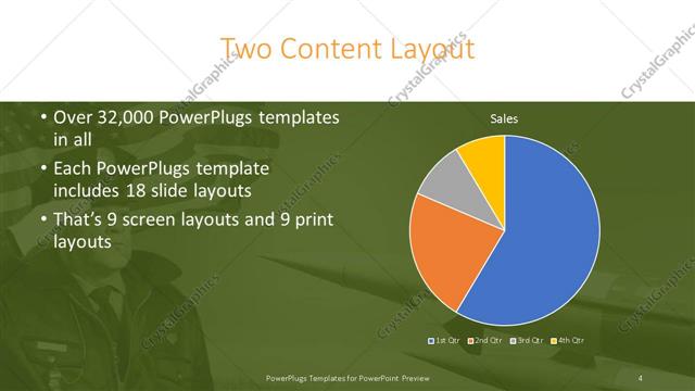 Two Content presentation slide layout