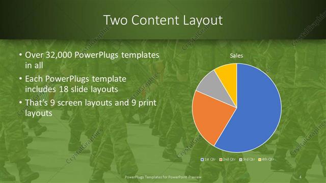 Two Content presentation slide layout