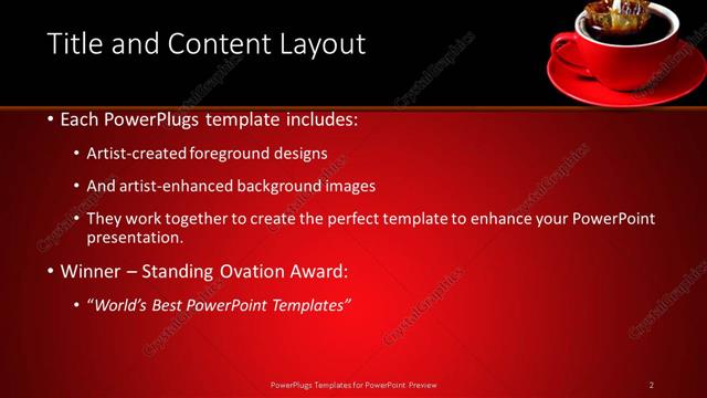 Title and Content presentation slide layout