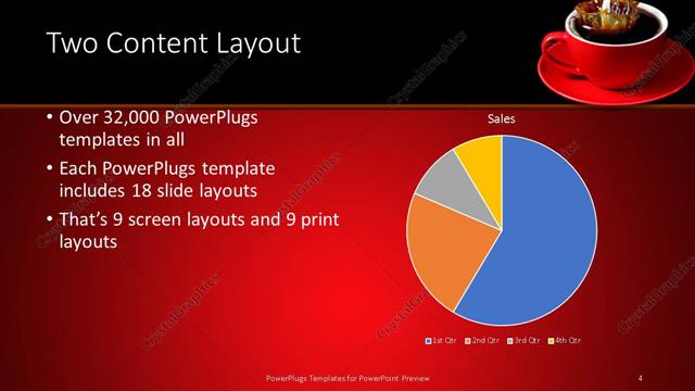 Two Content presentation slide layout