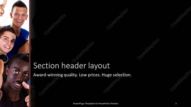 Section Header presentation slide layout