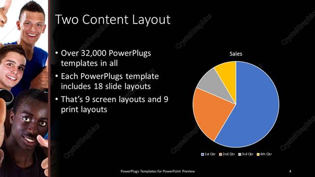 Two Content presentation slide layout