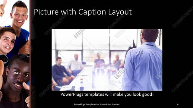 Picture with Caption presentation slide layout