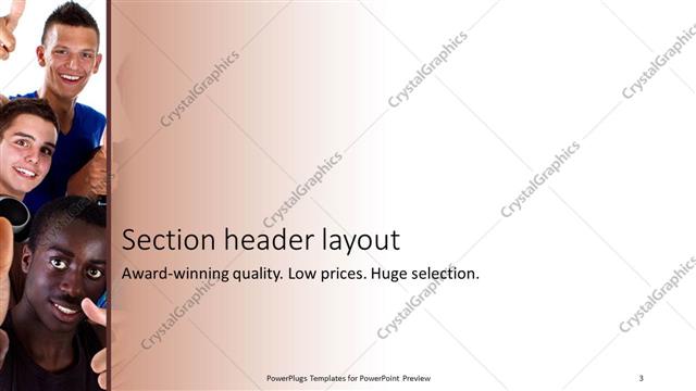 Section Header presentation slide layout