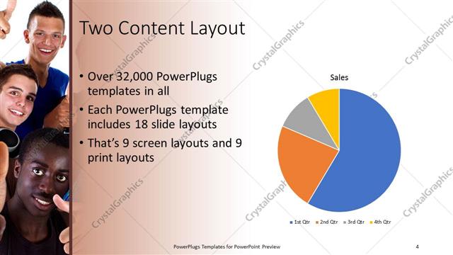 Two Content presentation slide layout