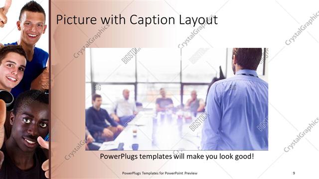 Picture with Caption presentation slide layout