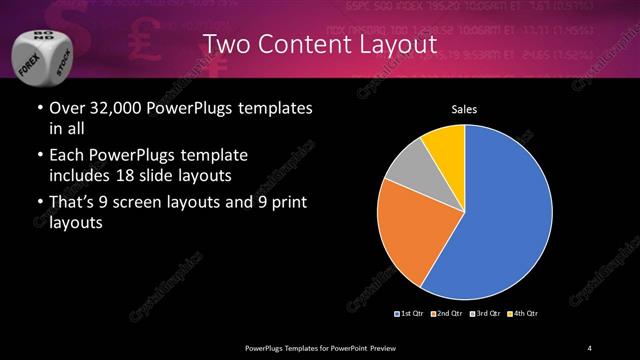Two Content presentation slide layout