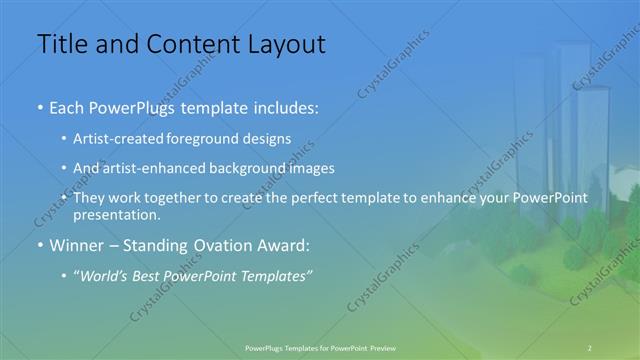 Title and Content presentation slide layout