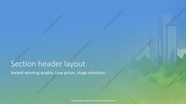 Section Header presentation slide layout