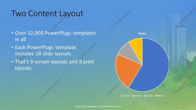 Two Content presentation slide layout