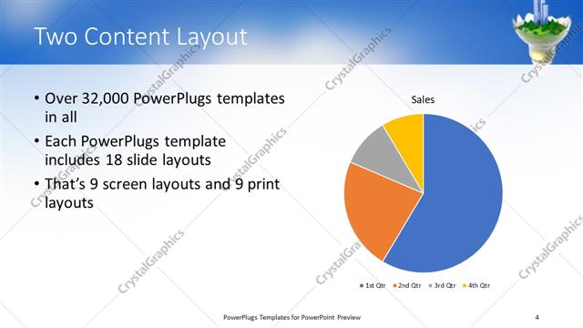 Two Content presentation slide layout