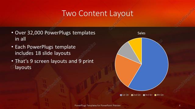 Two Content presentation slide layout
