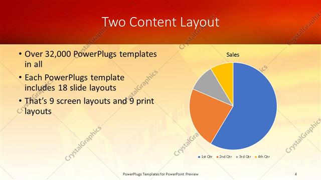Two Content presentation slide layout