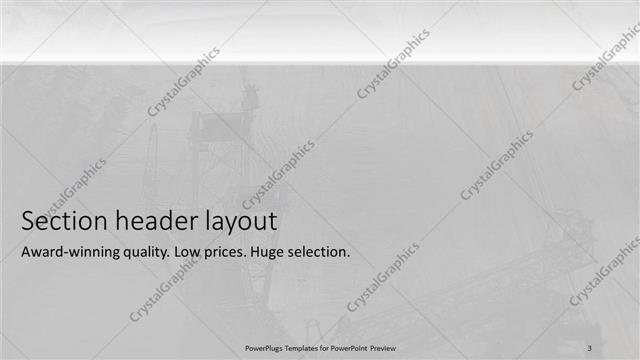 Section Header presentation slide layout