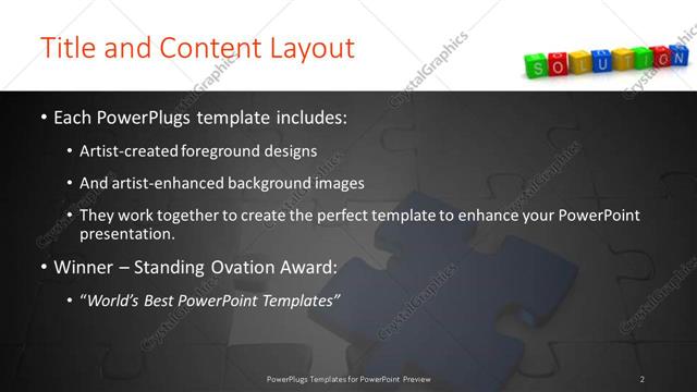 Title and Content presentation slide layout