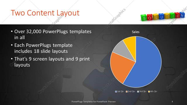 Two Content presentation slide layout