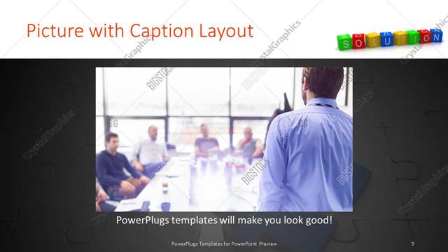 Picture with Caption presentation slide layout