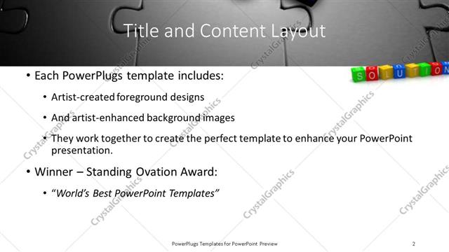 Title and Content presentation slide layout