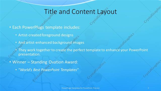 Title and Content presentation slide layout