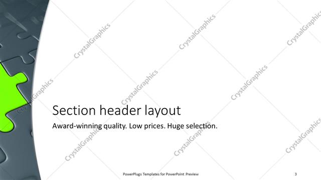 Section Header presentation slide layout