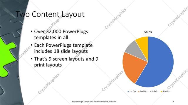 Two Content presentation slide layout