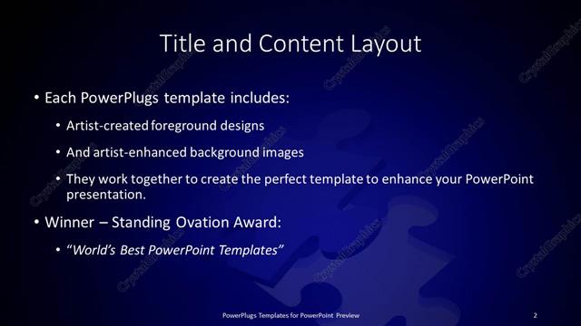 Title and Content presentation slide layout