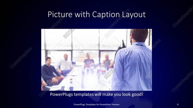 Picture with Caption presentation slide layout