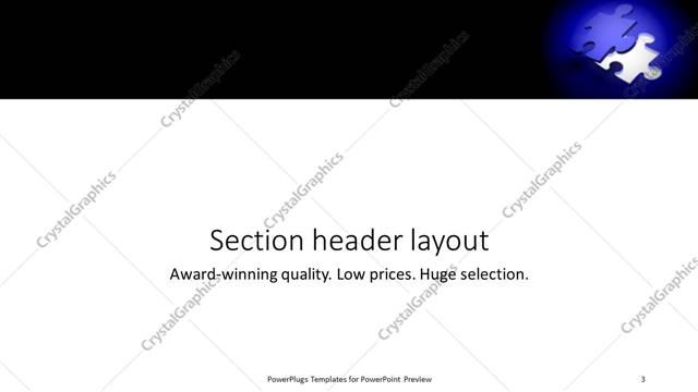 Section Header presentation slide layout