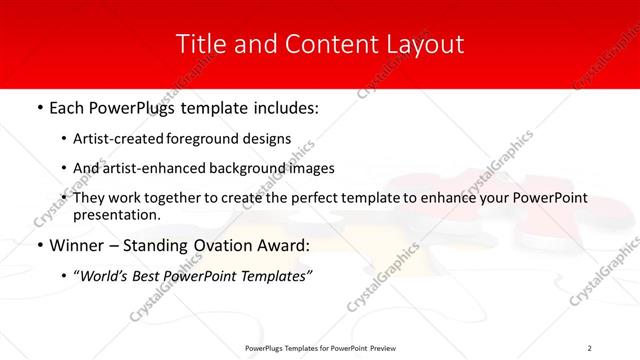 Title and Content presentation slide layout