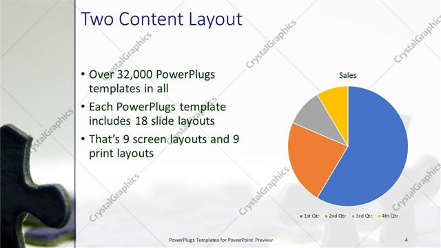 Two Content presentation slide layout