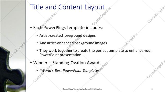 Title and Content presentation slide layout