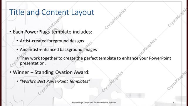 Title and Content presentation slide layout
