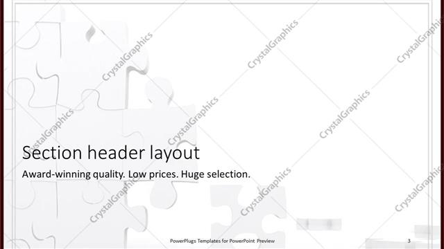 Section Header presentation slide layout