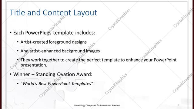 Title and Content presentation slide layout