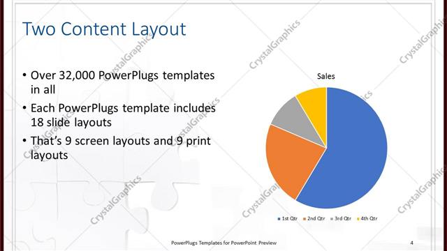 Two Content presentation slide layout