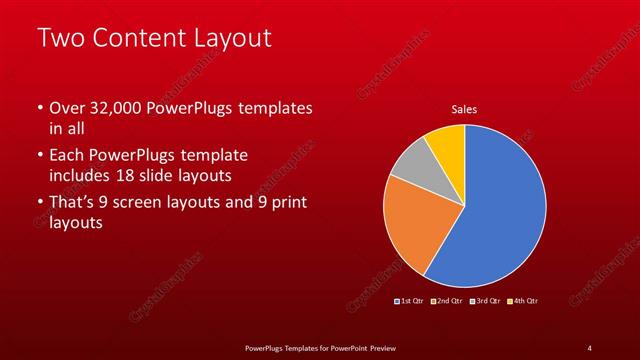 Two Content presentation slide layout