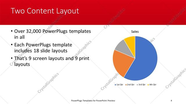 Two Content presentation slide layout
