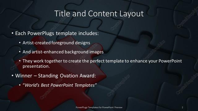Title and Content presentation slide layout