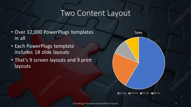 Two Content presentation slide layout