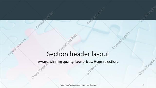 Section Header presentation slide layout