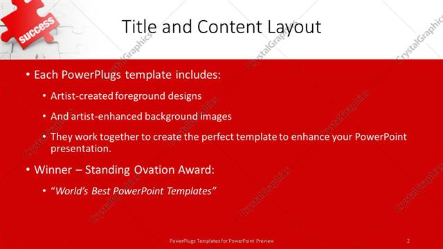 Title and Content presentation slide layout