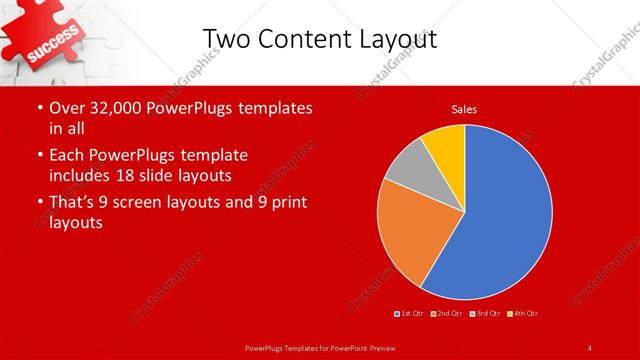 Two Content presentation slide layout
