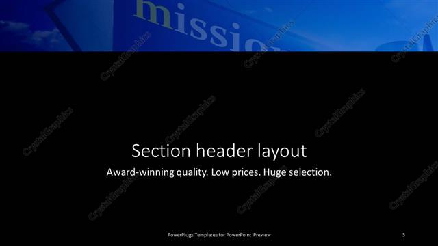 Section Header presentation slide layout