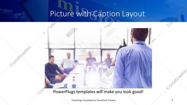 Picture with Caption presentation slide layout