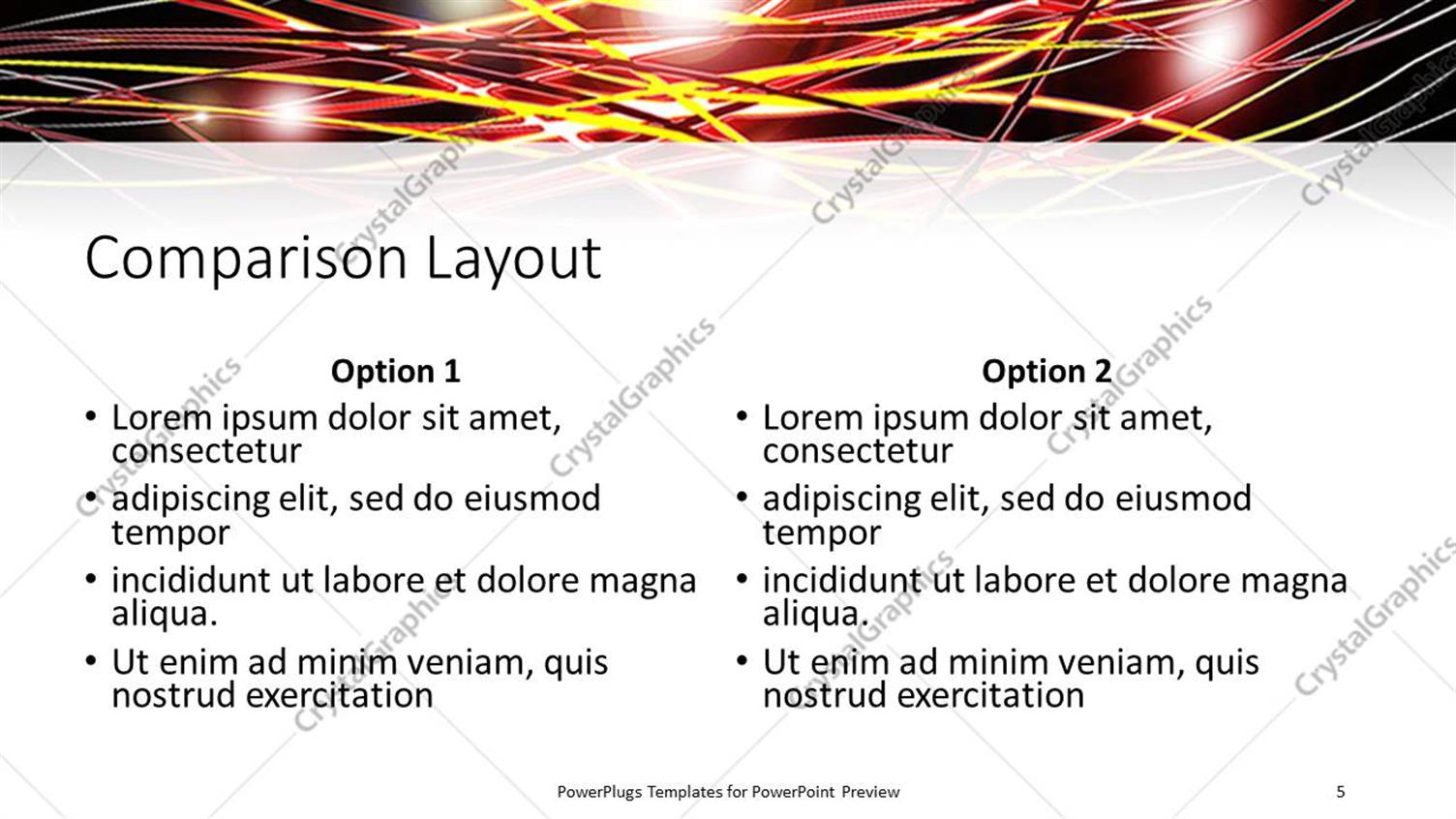 PowerPoint Template A Mix Of Wires And Fiber Optics Of Various Colors 