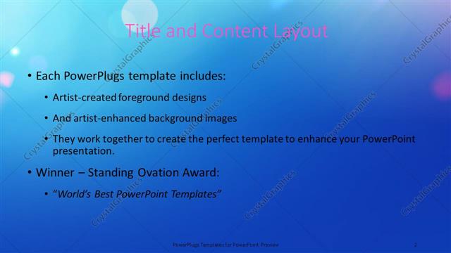 Title and Content presentation slide layout