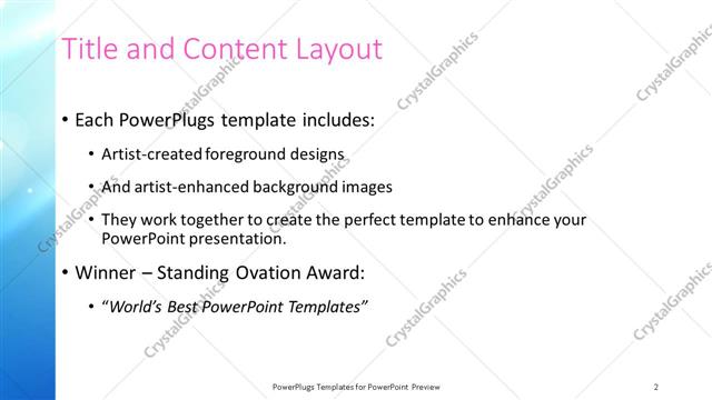 Title and Content presentation slide layout