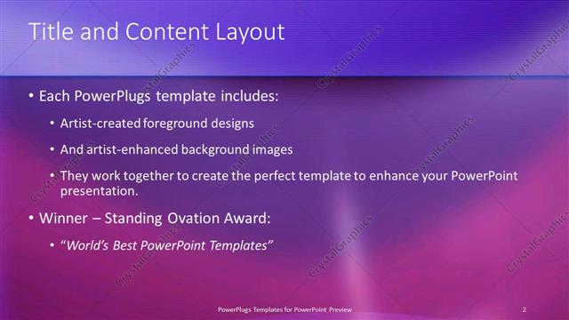 Title and Content presentation slide layout