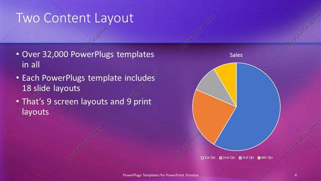 Two Content presentation slide layout