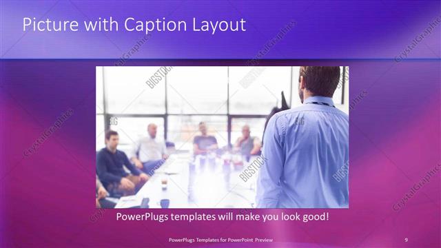 Picture with Caption presentation slide layout